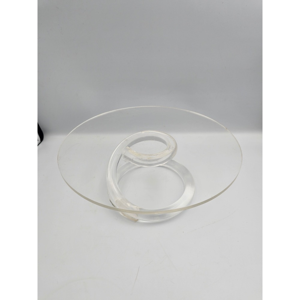 Unbranded Acrylic Spiral Cake Stand OS Clear Good Vintage Lucite‎ Riser